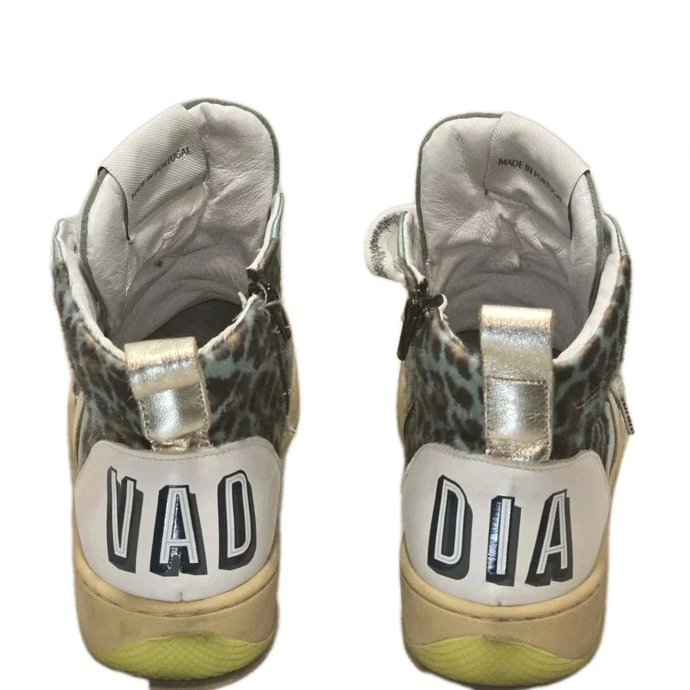 Vaddia Leopard High Top Sneakers Used Women's EU 39 Streetwear Y2K‎ 8.5